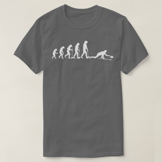 Grappige Curling Fan Evolution Winterspelen Curl I T-shirt (Design voorkant)