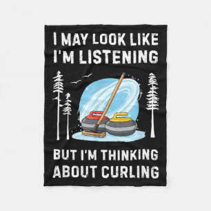 Grappige curlingliefhebber Ik lijk misschien te lu Fleece Deken