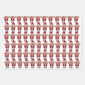 Grappige Custom Face Foto Santa Head Trump Roze Inpakpapier Vel (Voorkant 2)