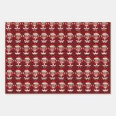 Grappige Custom Face Foto Santa Head Trump Roze Inpakpapier Vel (Voorkant)