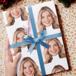 Grappige Custom Heads Foto Gift Wrap Aangepast g Cadeaupapier