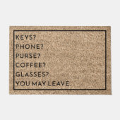 Grappige Custom Herinnering Lijst Keys Telefoon Pu Deurmat (Voorkant)