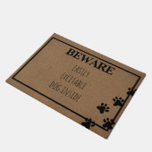 Grappige Custom Pet Kat Hondenpoten Moderne Typogr Deurmat (Schuin)