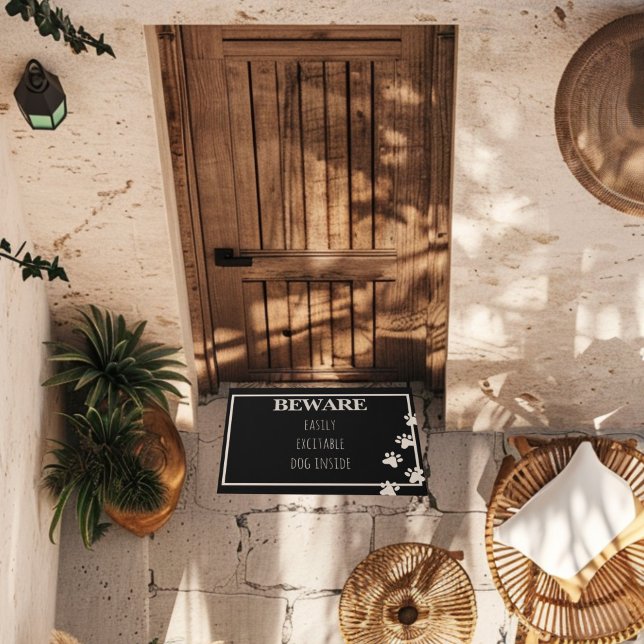 Grappige Custom Pet Kat Hondenpoten Moderne Typogr Deurmat (Creator heeft geüpload)