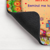 Grappige Custom Whimsical Hearts Bloem Aanwezighei Muismat (Hoek)