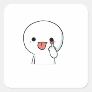 Grappige Cute Chibi Karakter Sticker
