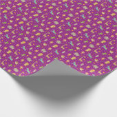 Grappige Cute Dieren die Kerstmis Vieren Cadeaupapier (Hoek)