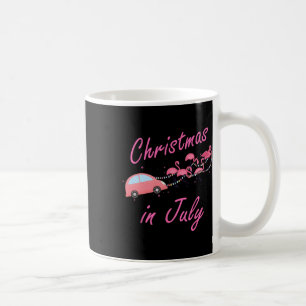 Grappige Cute Flamingo Roze Camping Auto Kerst In  Koffiemok