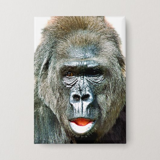 GRAPPIGE CUTE GORILLA BUTTON (Voorkant)