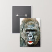 GRAPPIGE CUTE GORILLA BUTTON (Voorkant / Achterkant)