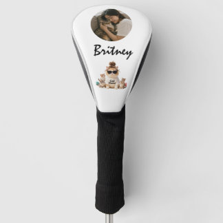 Grappige Cute Kat Mama Kittens Foto Golfheadcover