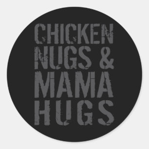 Grappige Cute Kip Moeder Grafisch Voor Nugget Lief Ronde Sticker