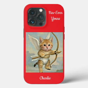 Grappige Cute Kitten Cupido iPhone 13 Pro Hoesje
