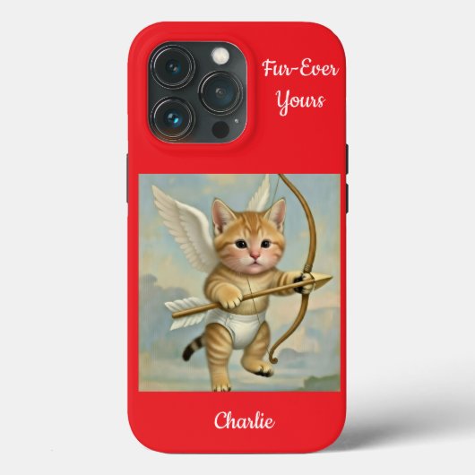 Grappige Cute Kitten Cupido Case-Mate iPhone Case (Achterkant)