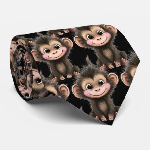 Grappige Cute Monkey Kawaii Nekdas Stropdas