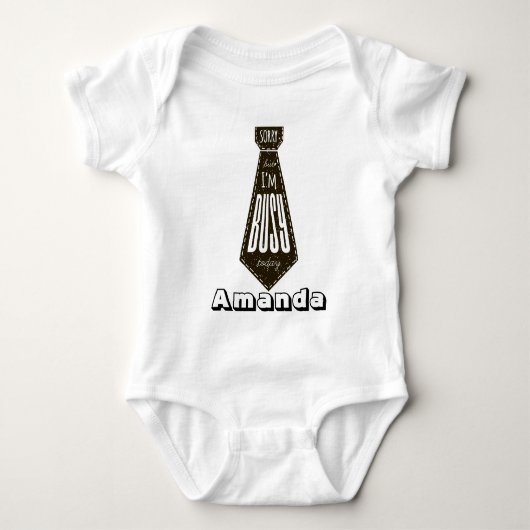Grappige Cute Pak Dasje Baby Romper (Voorkant)