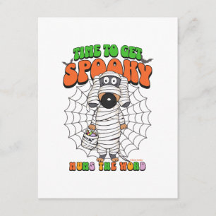 Grappige Cute Tijd om Spooky Mummie te krijgen Informatiekaartje