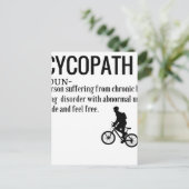 Grappige Cycopath zelfstandig naamwoord design woo Briefkaart (Staand voorkant)