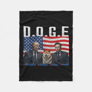 Grappige D.O.G.E Doge Democraten officieel krijgen Fleece Deken