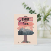 Grappige Daarheen & Weer Terug Daar geweest Vakant Briefkaart (Staand voorkant)