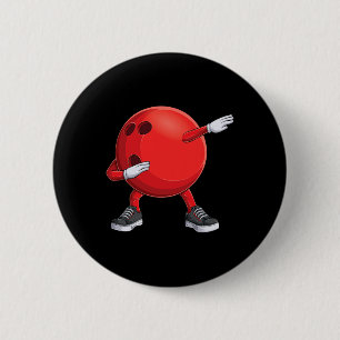 Grappige Dab Bowling Ll Bowler Bowling Speler Kind Ronde Button 5,7 Cm