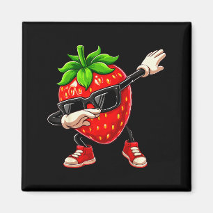 Grappige Dabbing Aardbei Zomer Fruit Liefhebber Ma Magneet