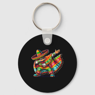 Grappige Dabbing Boys Mexicaanse Poncho Cinco De M Sleutelhanger