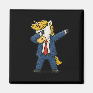 Grappige Dabbing Eenhoorn Trump Patriottische Dab Magneet