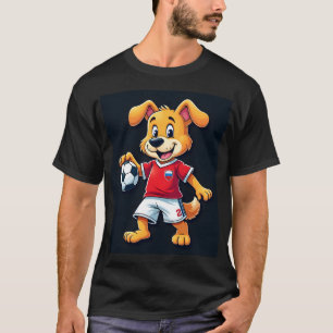 Grappige Dabbing-hond Rusland Voetbalshirt Russisc T-shirt
