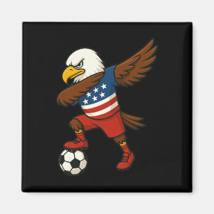 Grappige Dabbing Ld Eagle Usa Voetbal - Usa Vlag S Magneet
