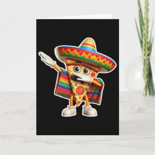Grappige Dabbing Mexicaanse Pizza Dans Eten Liefhe Kaart