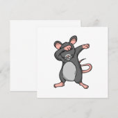 Grappige Dabbing Rat Dab Dans Muis Liefhebber Cade Kaart (Voorkant / Achterkant)
