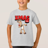 Grappige Dabbing Rendier Kerstmis T-shirt (Voorkant)