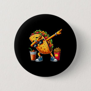 Grappige Dabbing Taco Cinco De Mayo Jongens Mannen Ronde Button 5,7 Cm