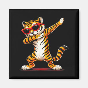 Grappige Dabbing Tijger Draagt Zonnebril Design Magneet