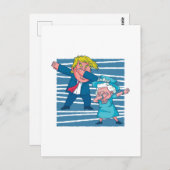 Grappige Dabbing Trump Koningin Engeland Afbeeldin Briefkaart (Voorkant / Achterkant)
