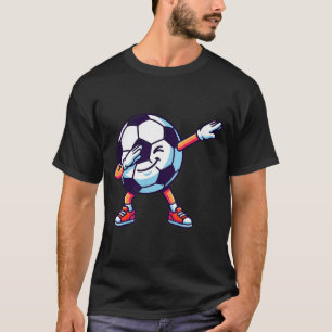 Grappige Dabbing Voetbal Cartoon Sport Cadeau Kind T-shirt