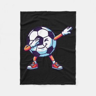Grappige Dabbing Voetbal Cartoon Srt Cadeau Kinder Fleece Deken
