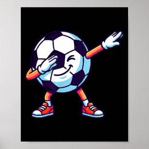 Grappige Dabbing Voetbal Cartoon Srt Cadeau Kinder Poster
