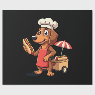 Grappige Dachshond Hond Worst Hotdog Sandwich Cadeaupapier