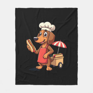 Grappige Dachshond Hond Worst Sausage Hotdog Sandw Fleece Deken