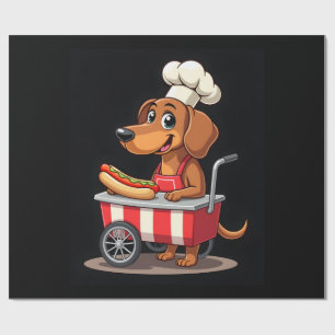 Grappige Dachshund Hond Hotdog Sandwich Weenie Wor Cadeaupapier
