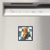 Grappige Dachshund hondenmagneet Magneet (Insitu (Vaatwasser))