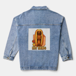 Grappige Dachshund Hot Dog Parodie Malle Hond Denim Jacket
