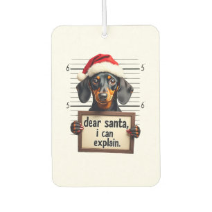 Grappige Dachshund Kerst Meneer Claus Ik Kan Het U Luchtverfrisser