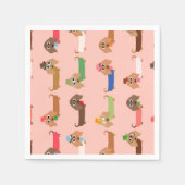 Grappige Dachshunds Servet (Voorkant)