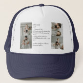 Grappige Dad Definities Trucker Hat – Fotocollage Trucker Pet (Voorkant)