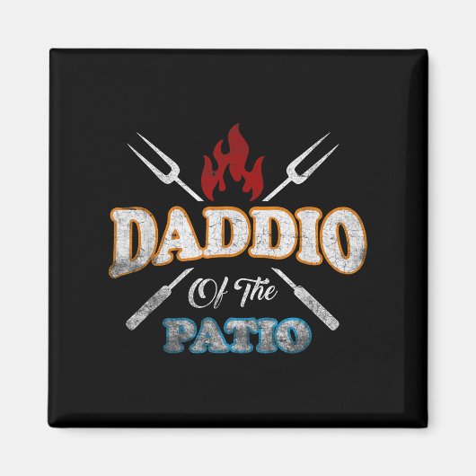 Grappige Daddio van de Patio Vaders Dag BBQ Grill Magneet (Voorkant)