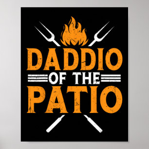Grappige Daddio van de Patio Vaders Dag BBQ Grill Poster