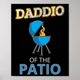 Grappige Daddio van de Patio Vaders Dag BBQ Grill Poster